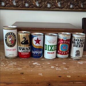 Vintage Beer Can Collection (30 total) - Assorted Colors